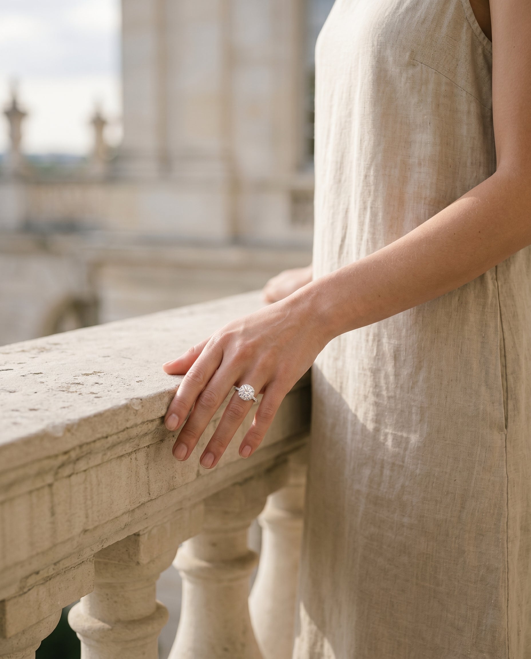 Made to order: The Dylan round engagement ring setting in Platinum | RockHer