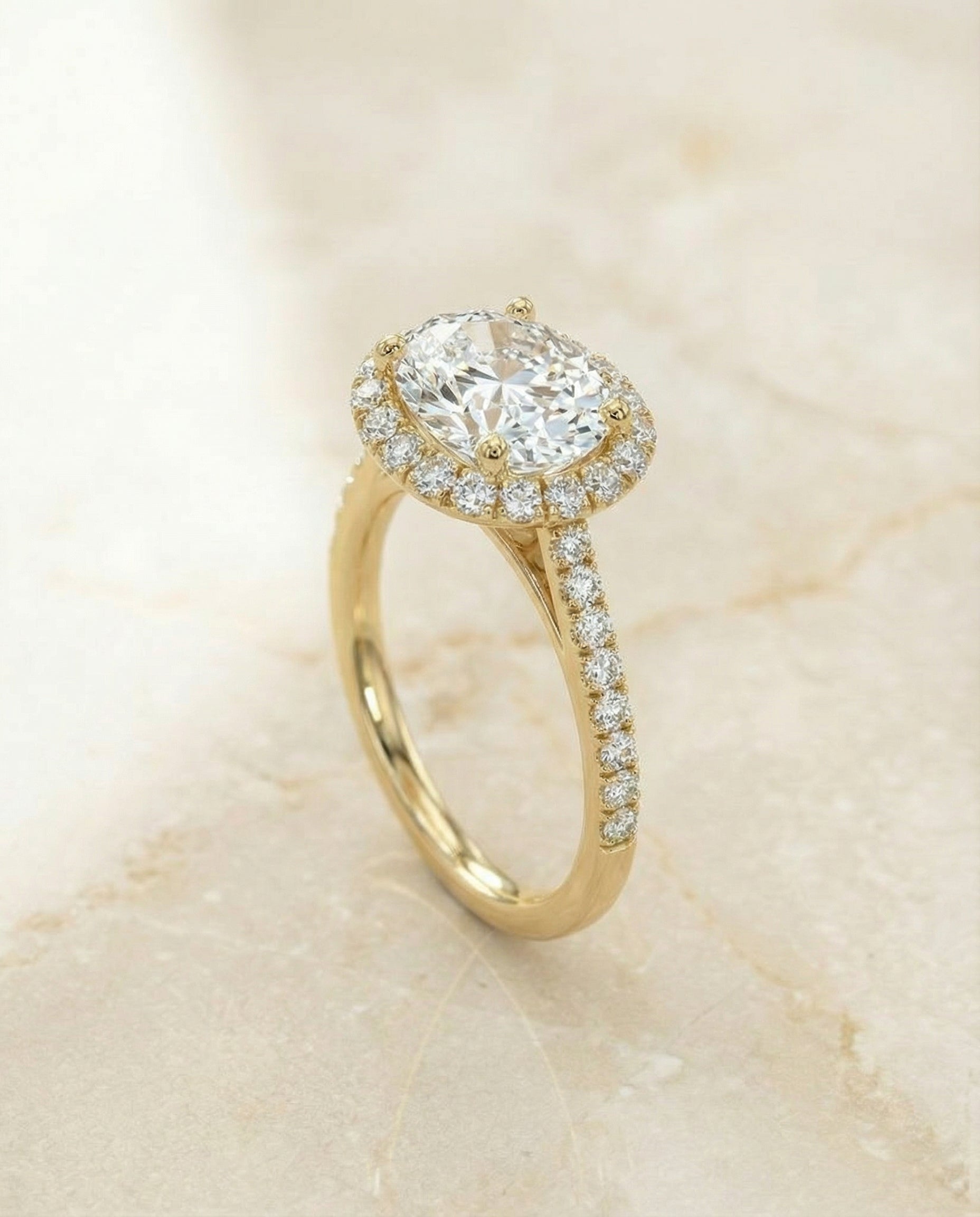 Made to order: The Dylan oval engagement ring setting in 18K Yellow Gold | RockHer