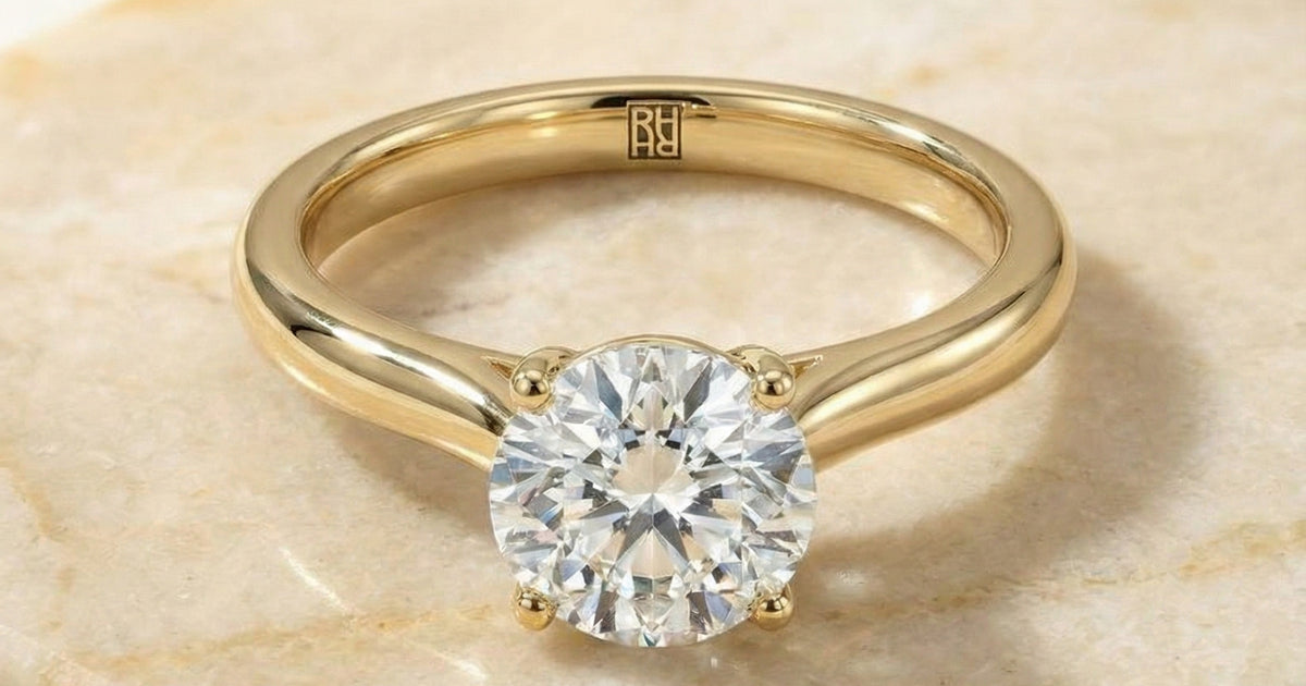 Gladys Solitaire Setting, 18K Yellow Gold | RockHer