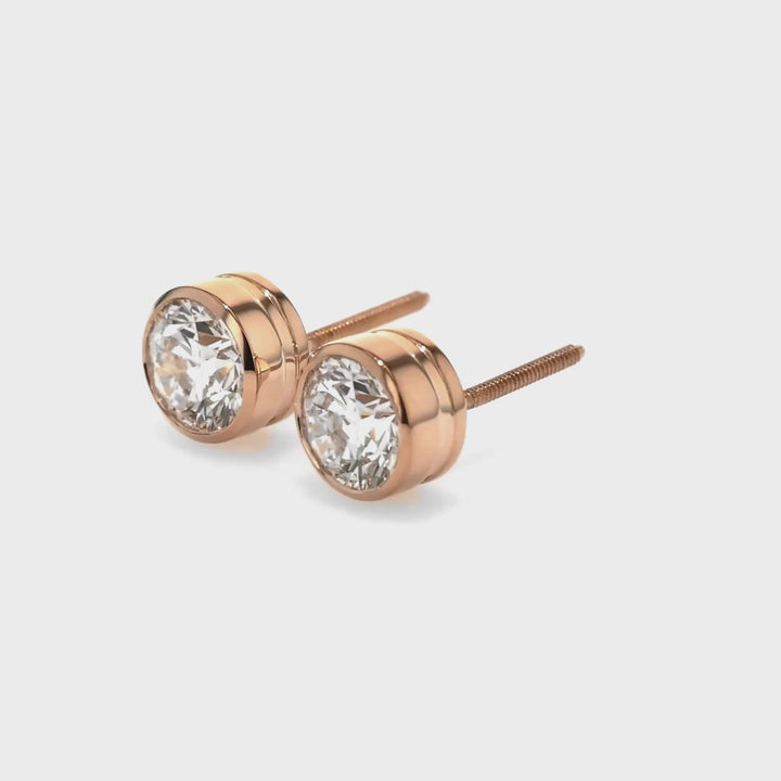 7 Carat Ideal Cut Colorless VS Lab Diamond Stud Earrings