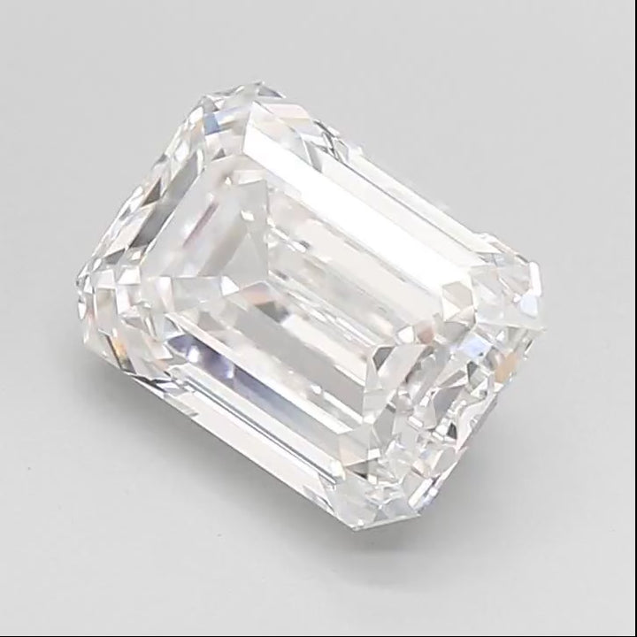 Custom Emerald Cut Three Stone Engagement Ring - Platinum (Tom Davis)