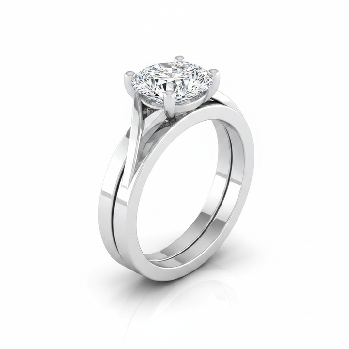 The Priscilla Matching Wedding Band, Pear in Platinum | RockHer