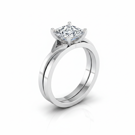 The Priscilla Matching Wedding Band, Radiant in Platinum