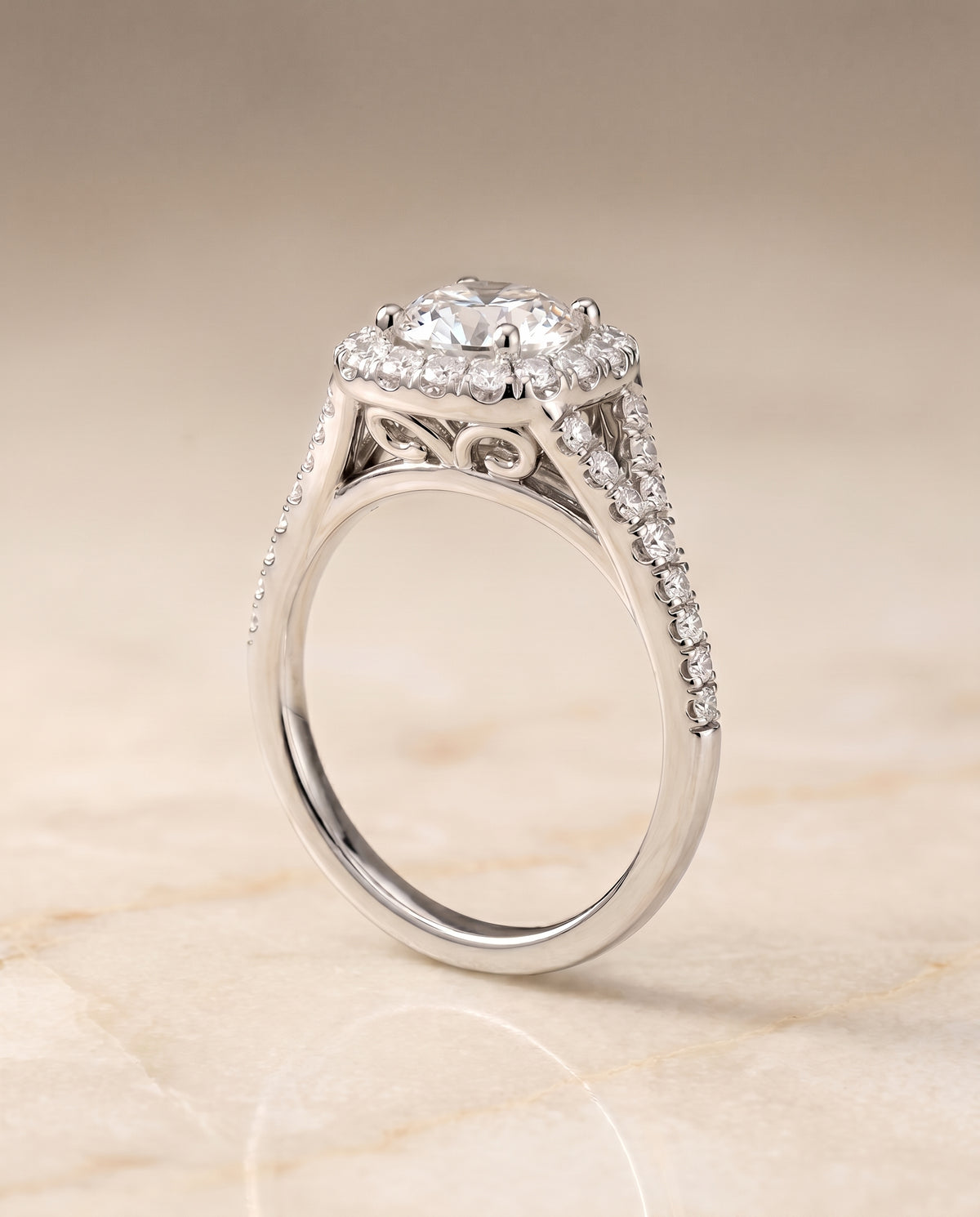 The Billie cushion engagement ring setting in Platinum | RockHer