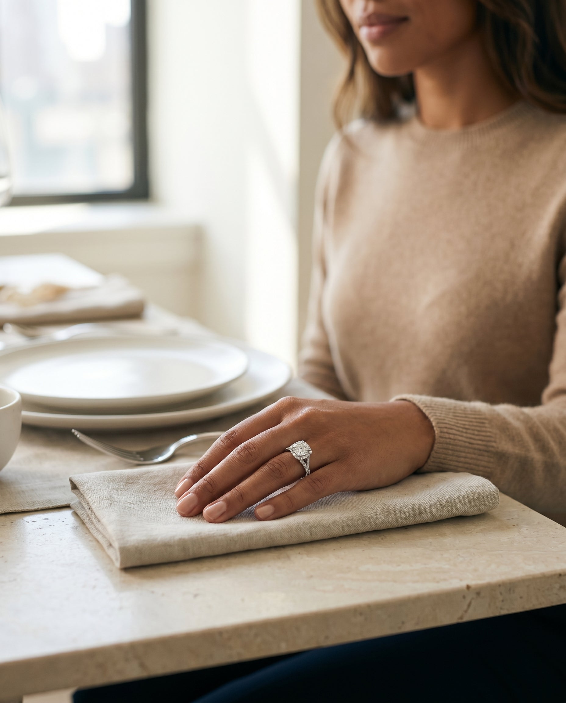 Made to order: The Billie cushion engagement ring setting in Platinum | RockHer
