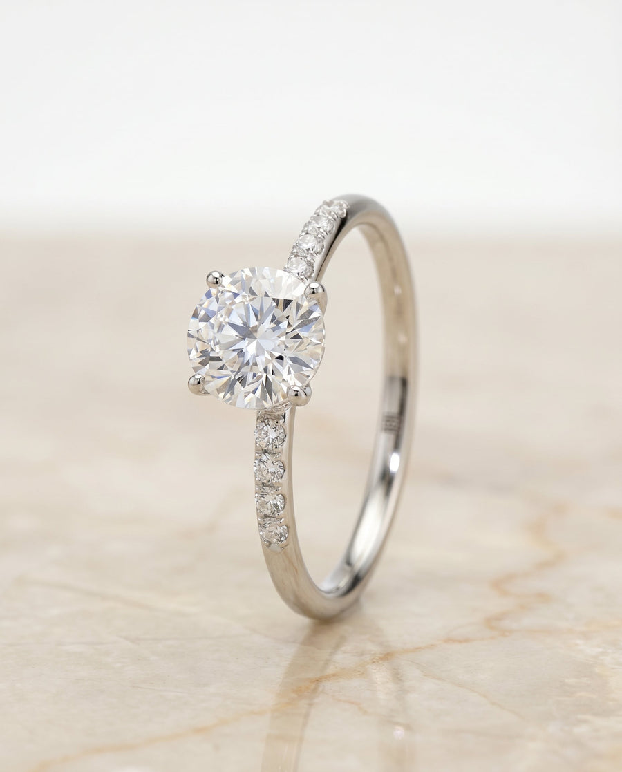 The Cherie Select Engagement Ring, made to order in our Los Angeles atelier