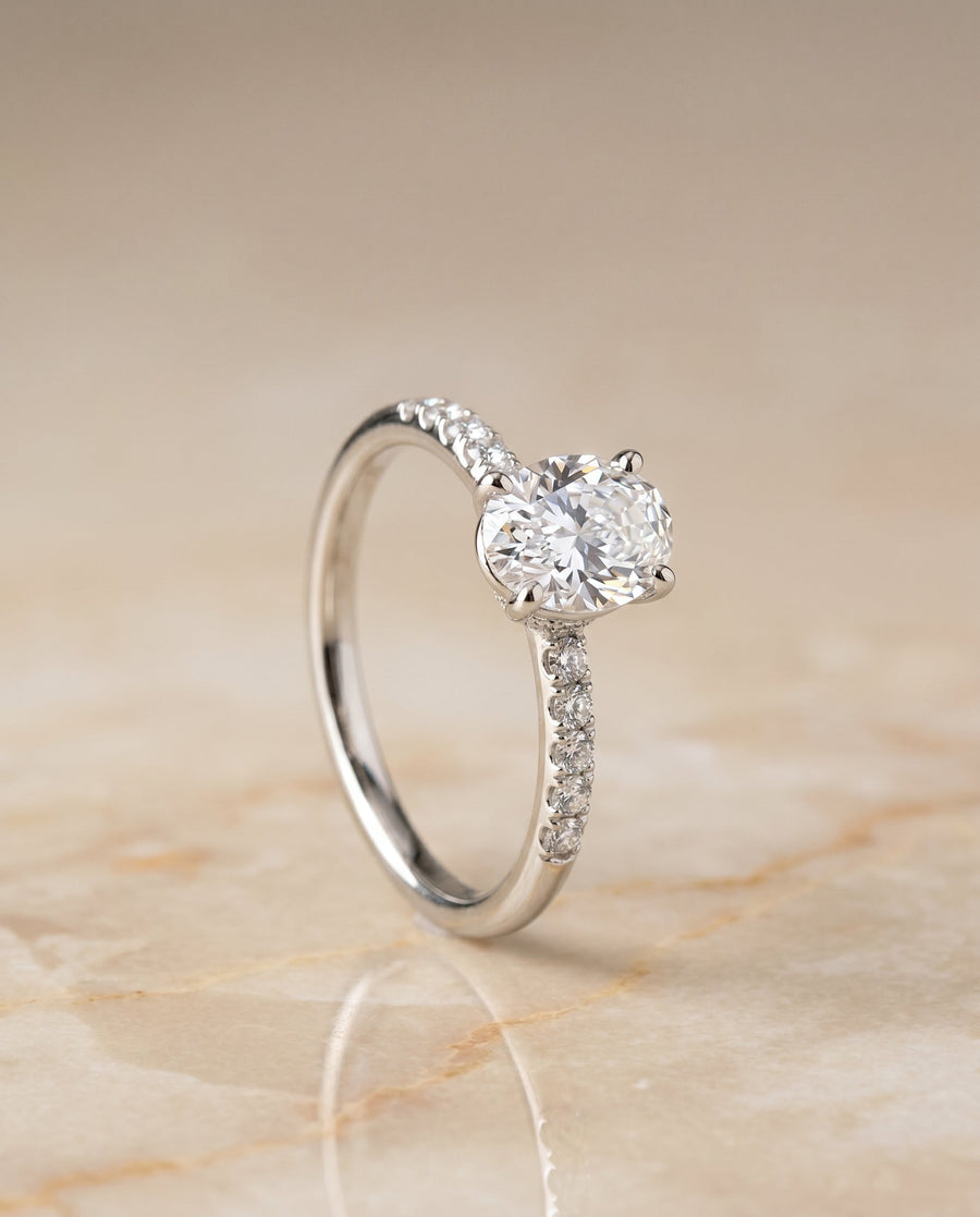 The Cherie Select Engagement Ring, made to order in our Los Angeles atelier