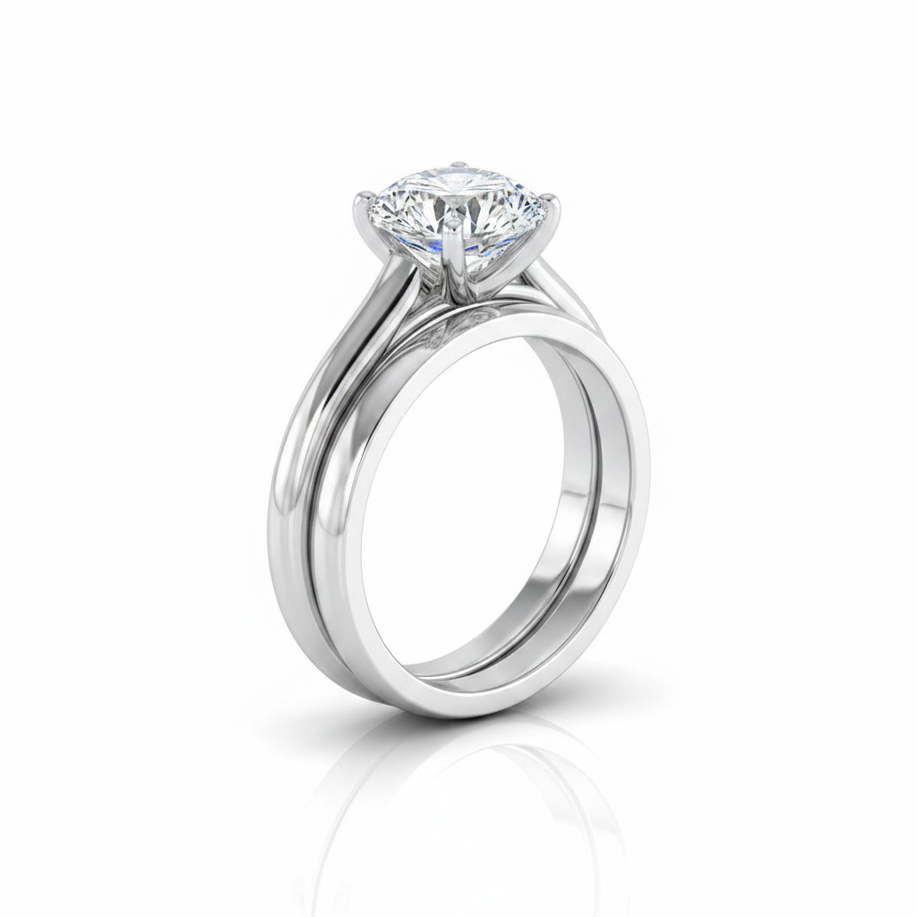 The Quinn Matching Wedding Band, Round in Platinum