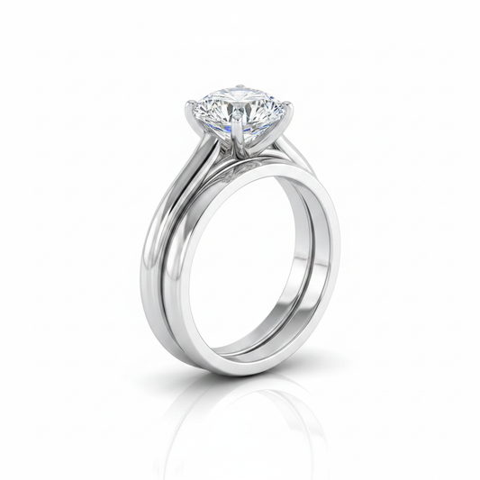 The Quinn Matching Wedding Band, Round in Platinum