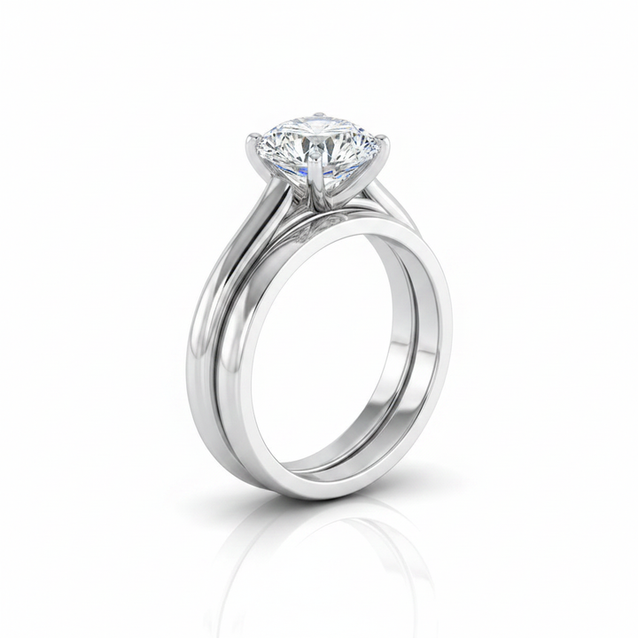 The Quinn Matching Wedding Band, Round in Platinum | RockHer