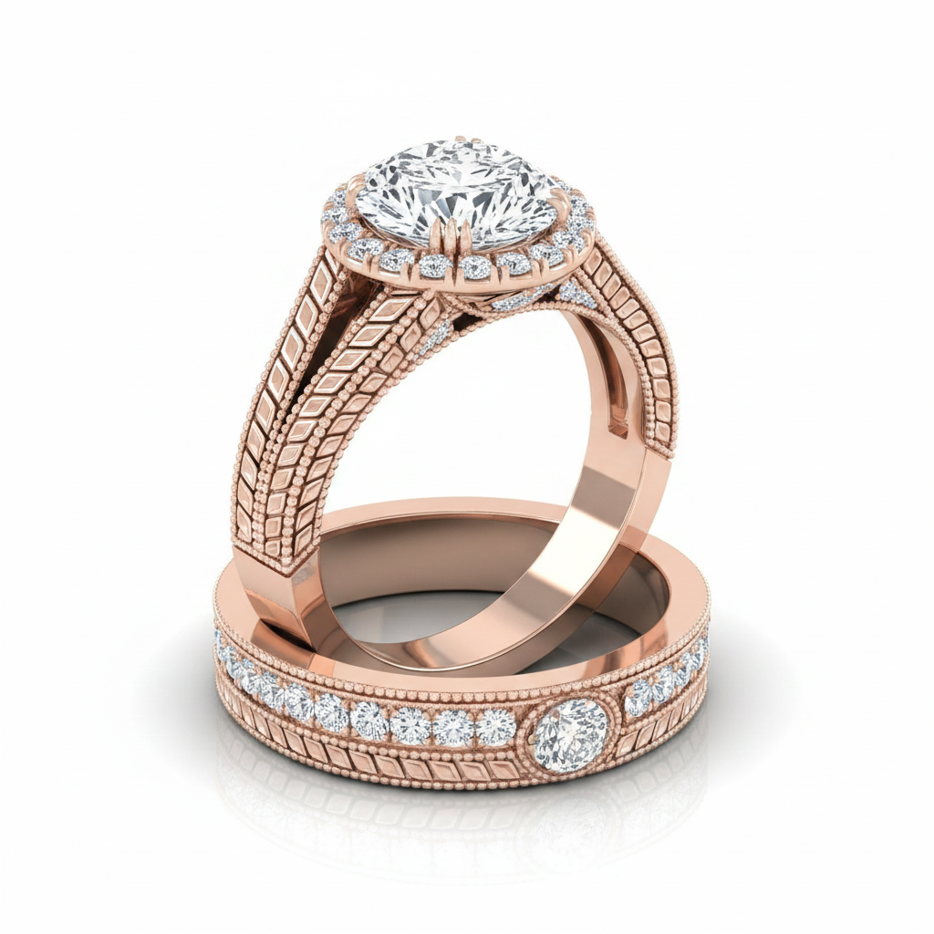 The Ramona Matching Wedding Band, Oval in 14K Rose Gold