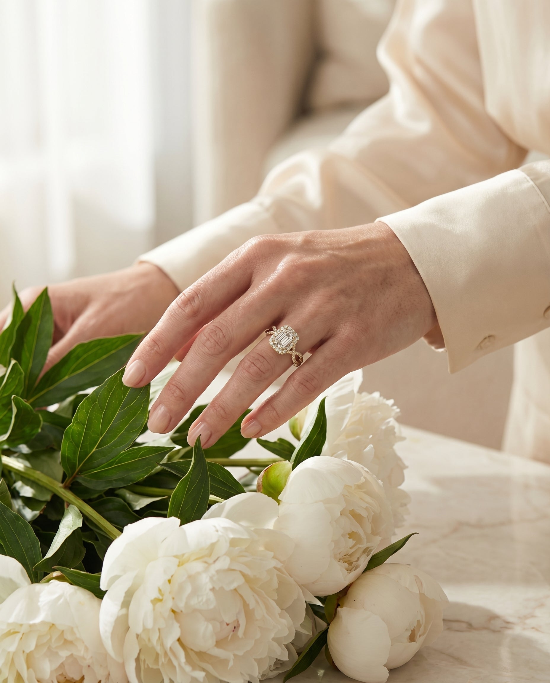 Made to order: The Annie emerald engagement ring setting in 18K Yellow Gold | RockHer