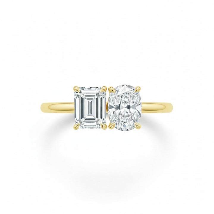 Rihanna Toi et Moi setting rose gold