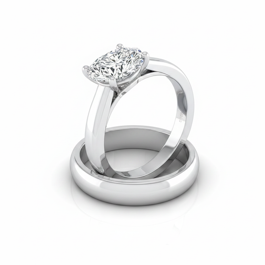 The Rio Matching Wedding Band, Pear in 18K White Gold