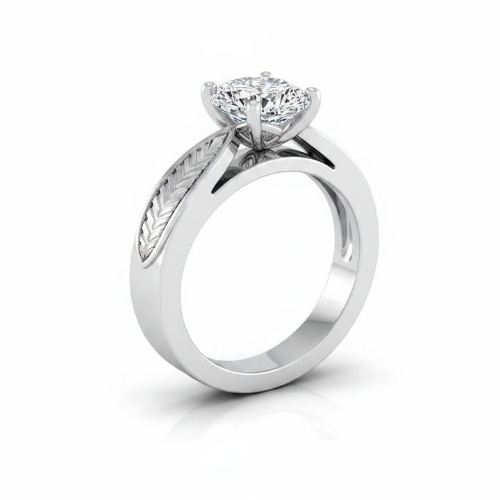 The Roberta Matching Wedding Band, Pear in Platinum | RockHer