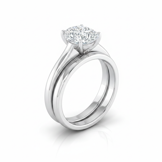 The Rosanna Matching Wedding Band, Oval in Platinum