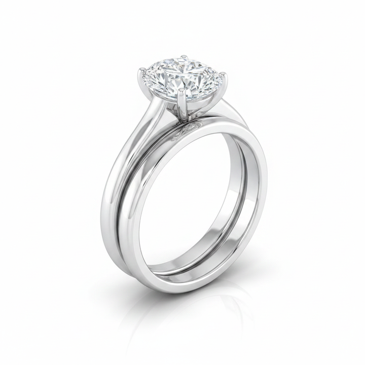 The Rosanna Matching Wedding Band, Oval in Platinum | RockHer