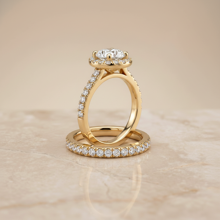 The Sade Matching Wedding Band, Round in 18K Yellow Gold | RockHer