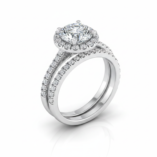 The Sade Matching Wedding Band, Round in Platinum