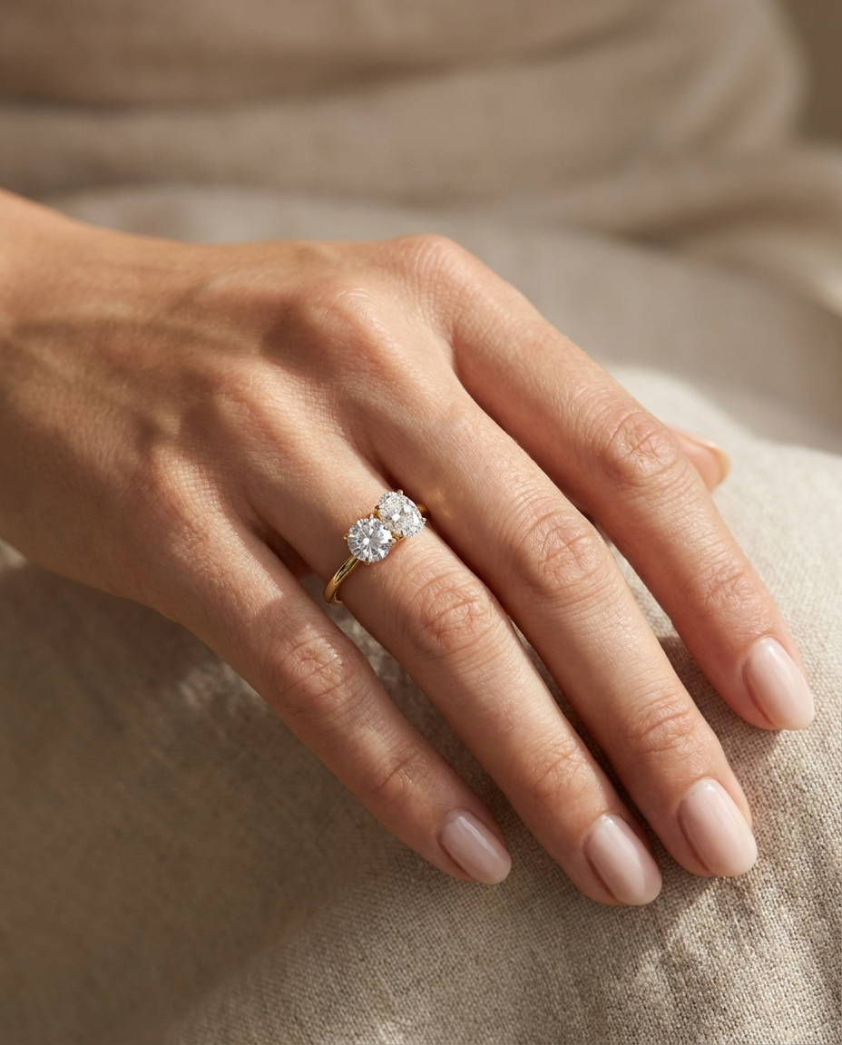14K Rose Gold band of The Sasha oval engagement ring setting | RockHer