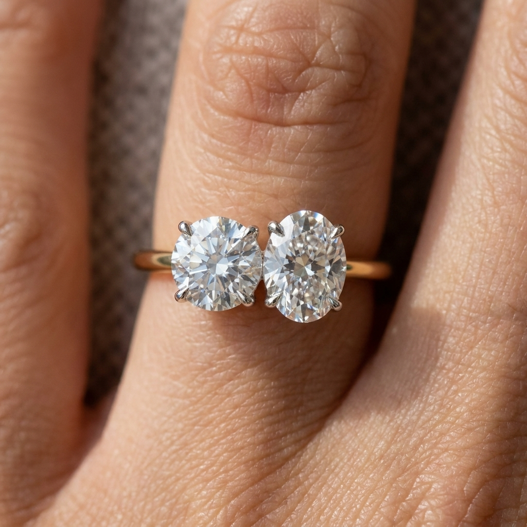 The Sasha setting for round diamonds, made to order in Platinum | RockHer