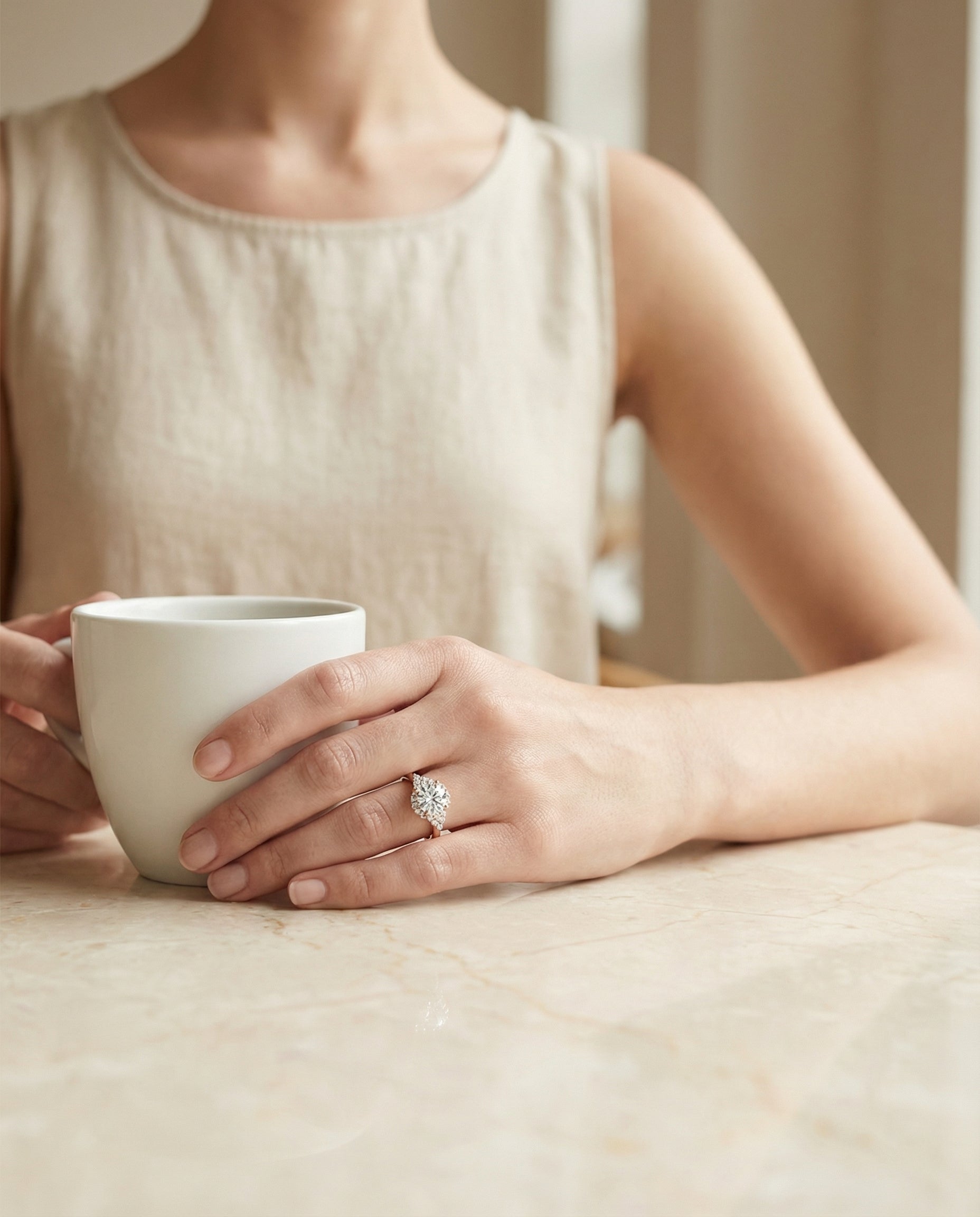 Made to order: The Kai round engagement ring setting in 14K Rose Gold | RockHer