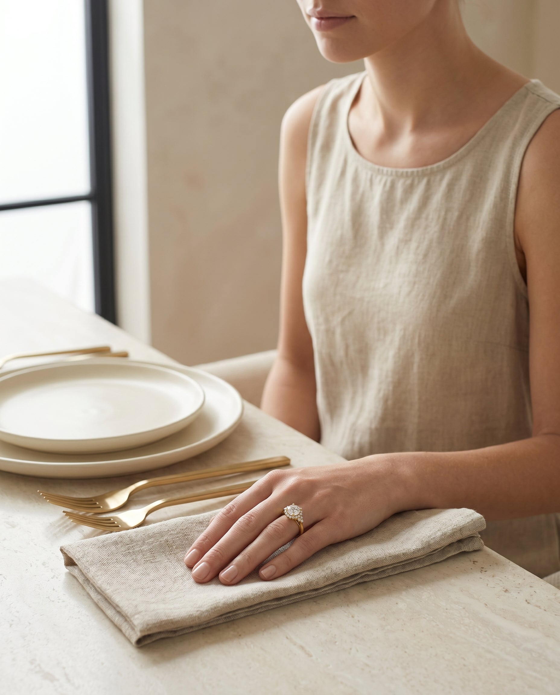 Made to order: The Kai round engagement ring setting in 18K Yellow Gold | RockHer