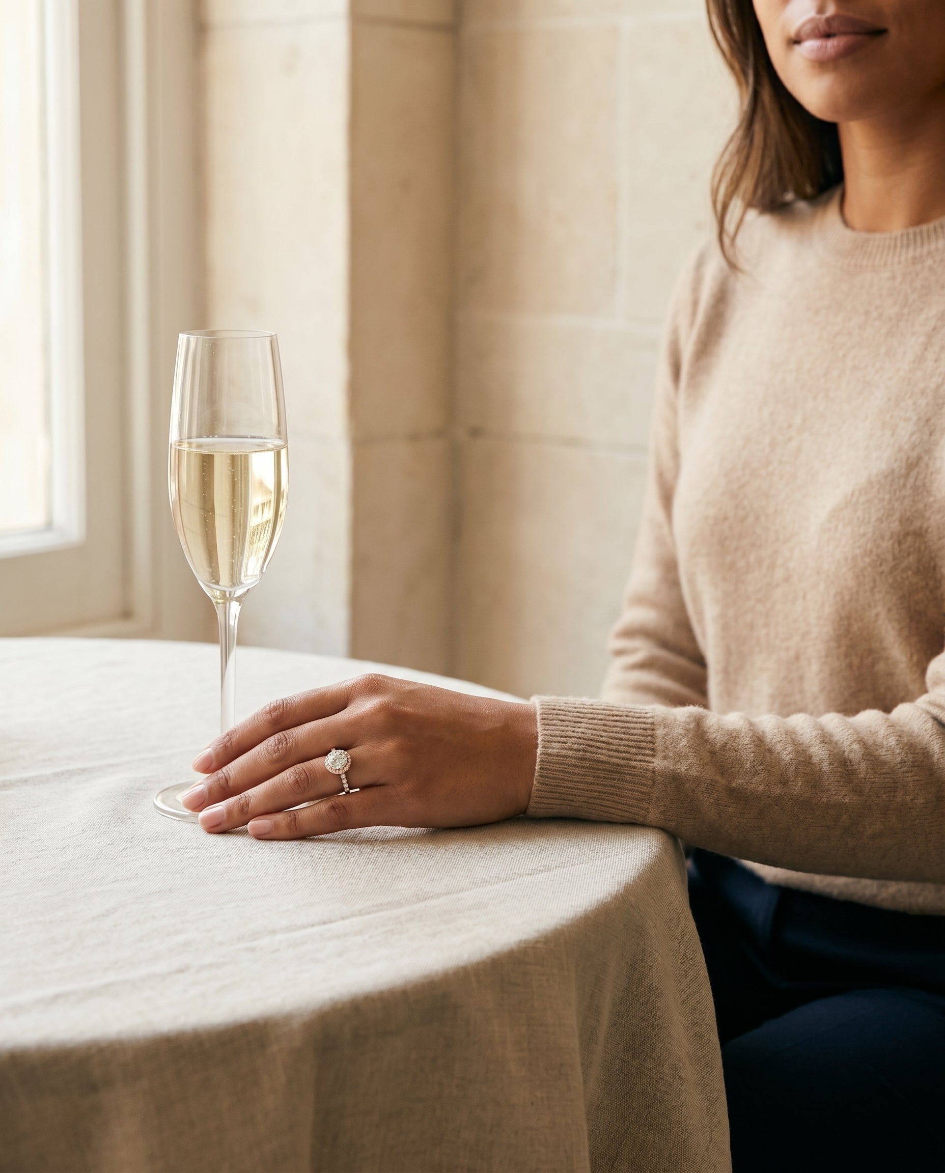 Made to order: The Lucia round engagement ring setting in 14K Rose Gold | RockHer