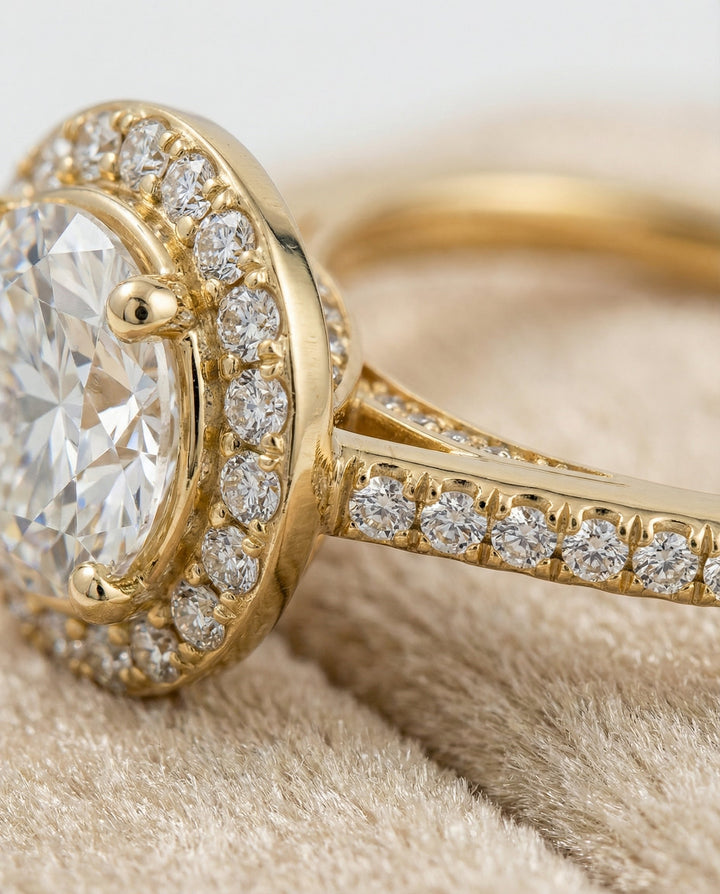 Lucia Select Round engagement ring in 18K Yellow Gold