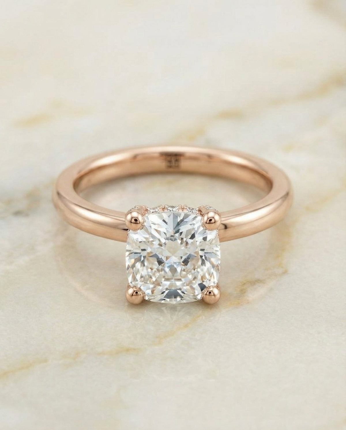 The Lana cushion engagement ring setting in 14K Rose Gold | RockHer