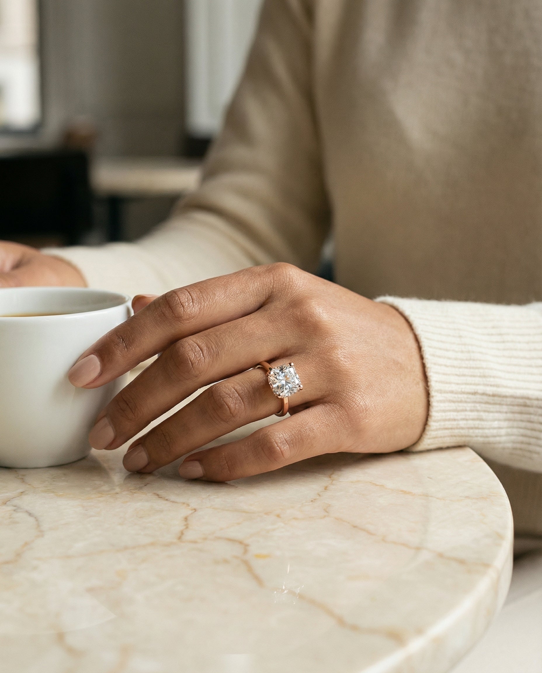 Made to order: The Lana cushion engagement ring setting in 14K Rose Gold | RockHer
