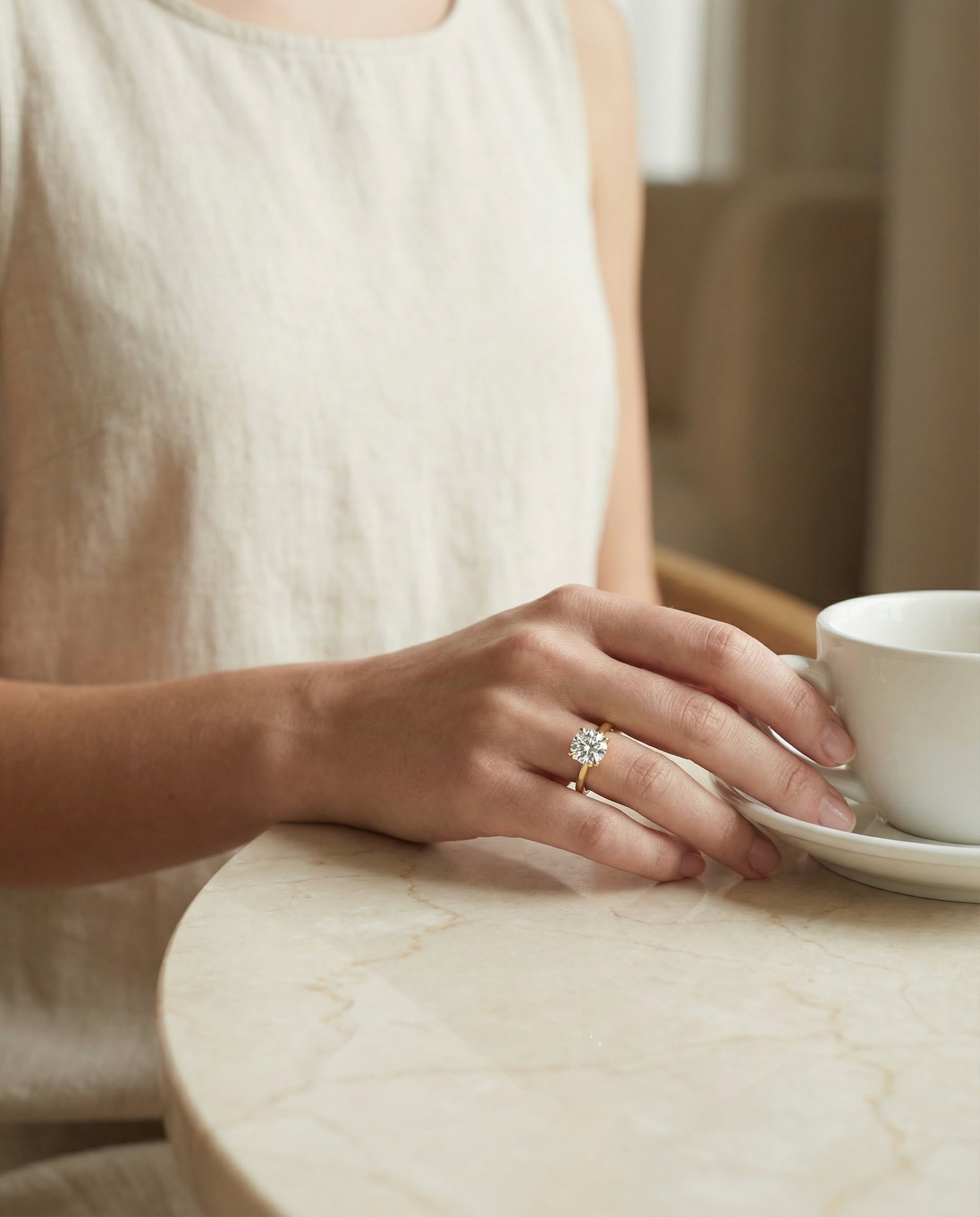 Made to order: The Lana cushion engagement ring setting in 18K Yellow Gold | RockHer