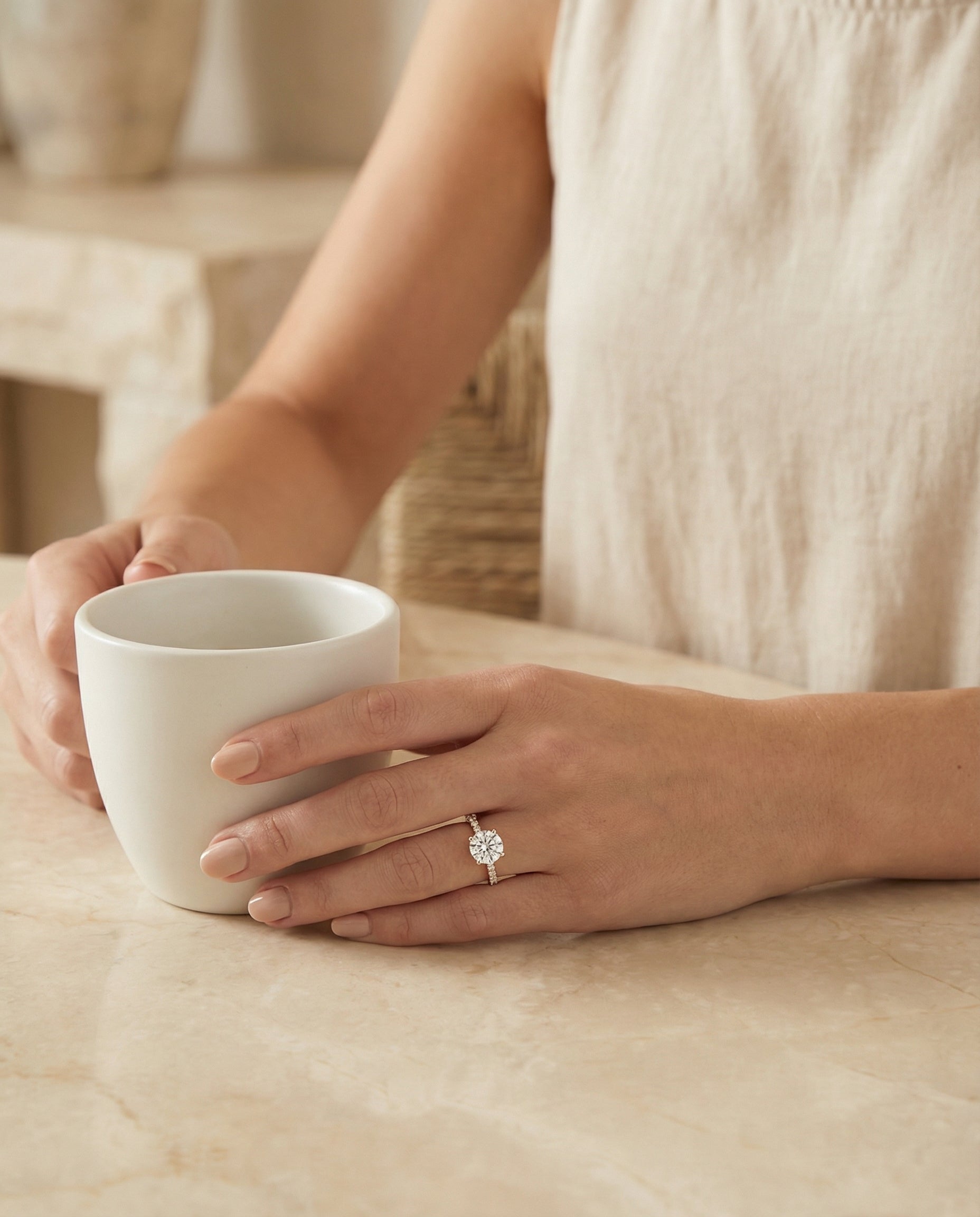 Made to order: The Elliott round engagement ring setting in 14K Rose Gold | RockHer