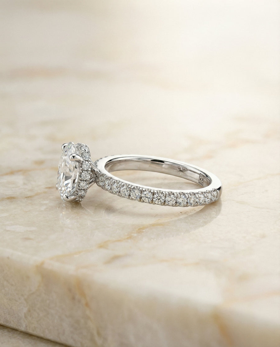 The Elliott Select Engagement Ring, made to order in our Los Angeles atelier