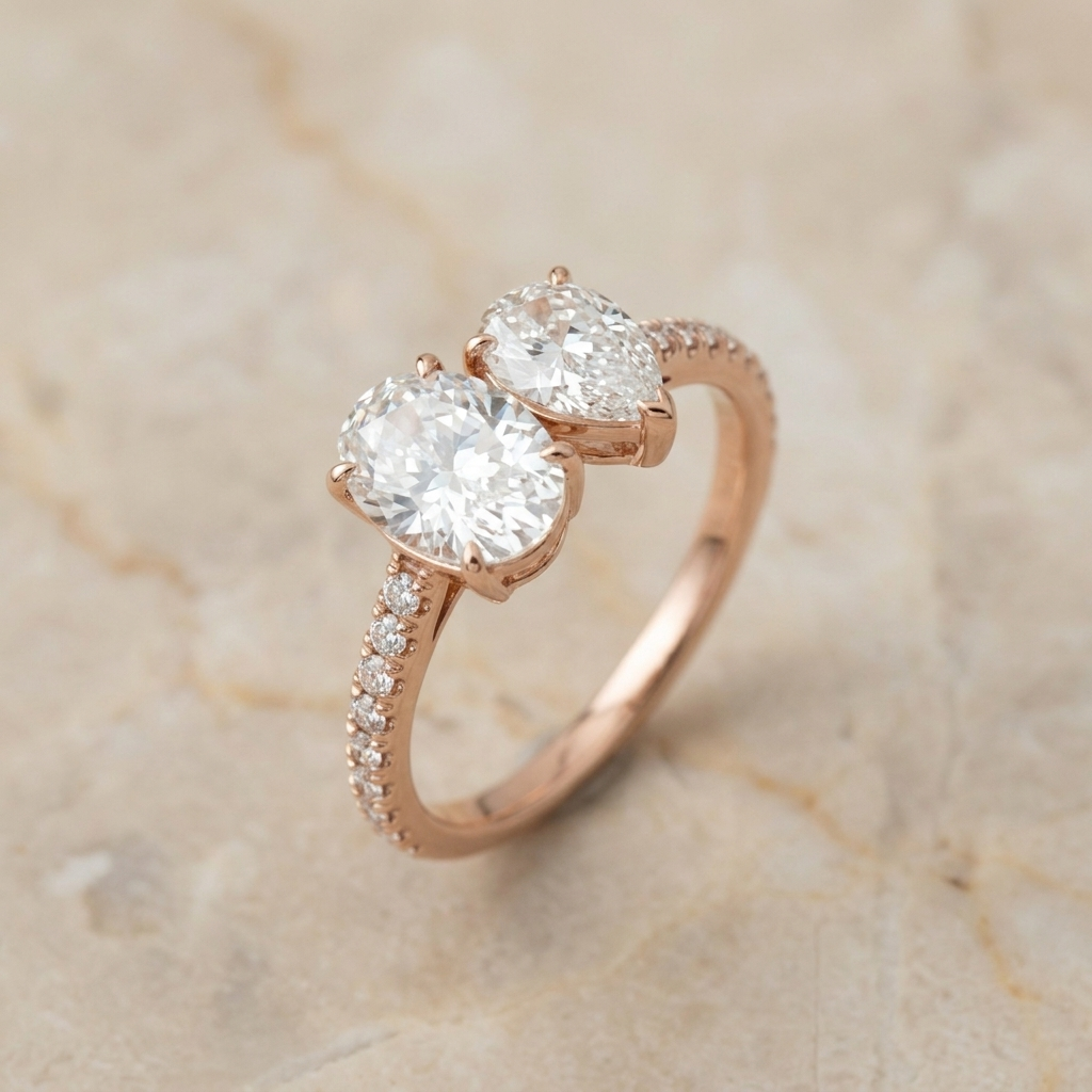 Select Clover Bezel Accent Solitaire styling on The Selena oval engagement ring setting | RockHer