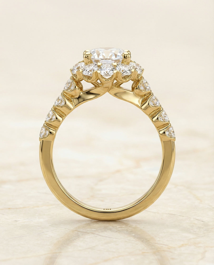 The Musetta Select Engagement Ring, made to order in our Los Angeles atelier