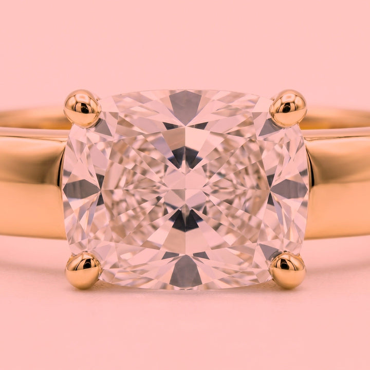 The Sloane Select Solitaire Engagement Ring with Lab Diamond in 14K Rose Gold - view 1