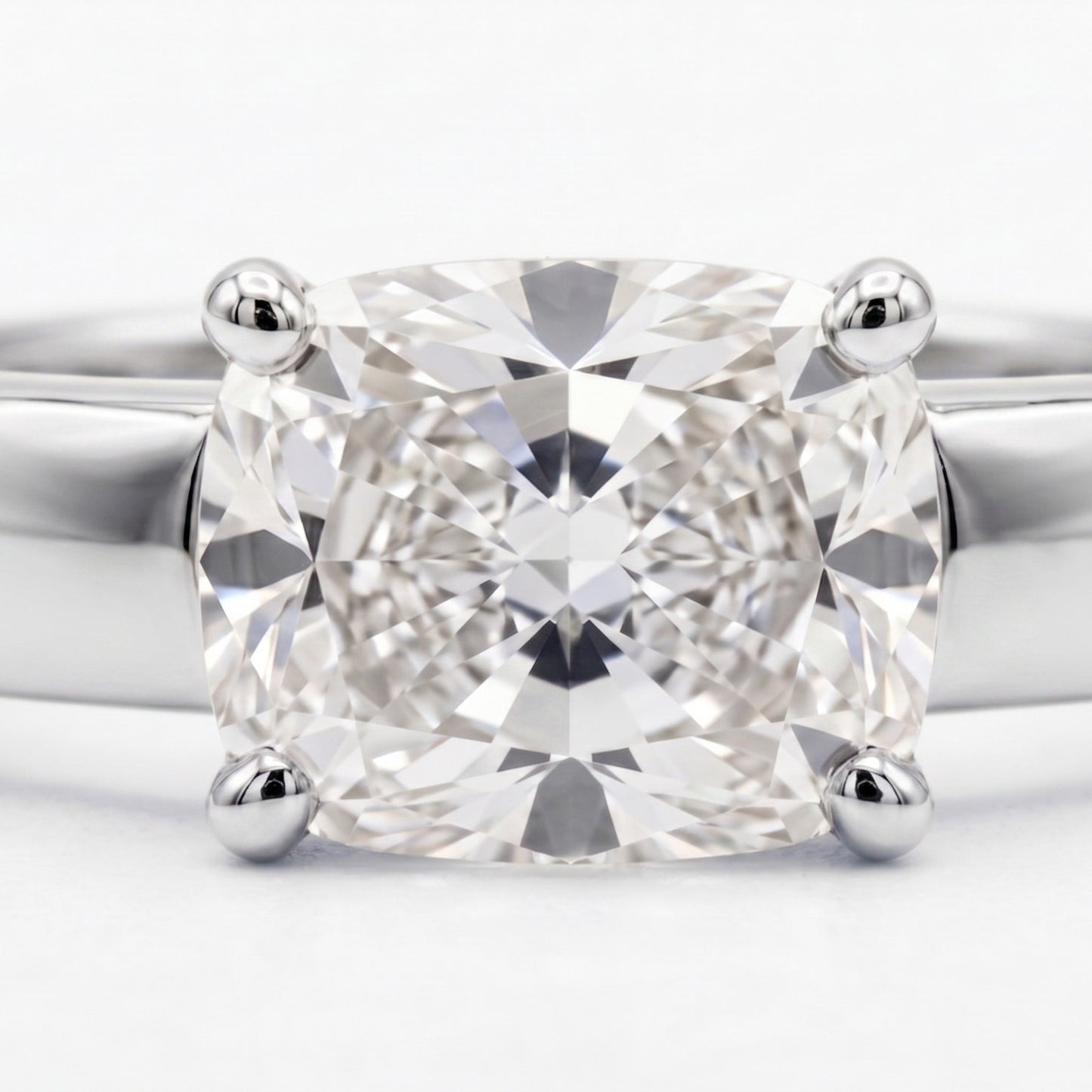The Sloane Select Solitaire Engagement Ring with Lab Diamond in 18K White Gold - view 1