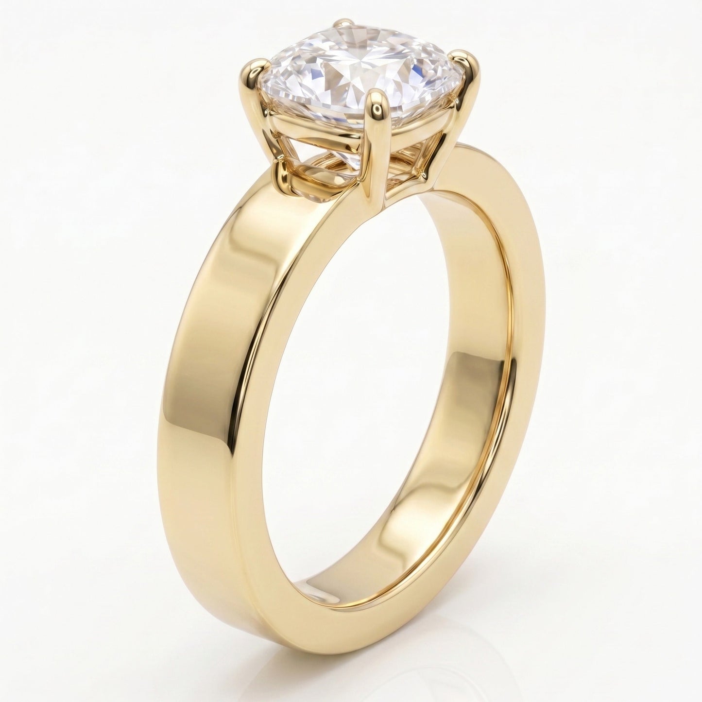 The Sloane Select Solitaire Engagement Ring with Lab Diamond in 18K Yellow Gold - view 2