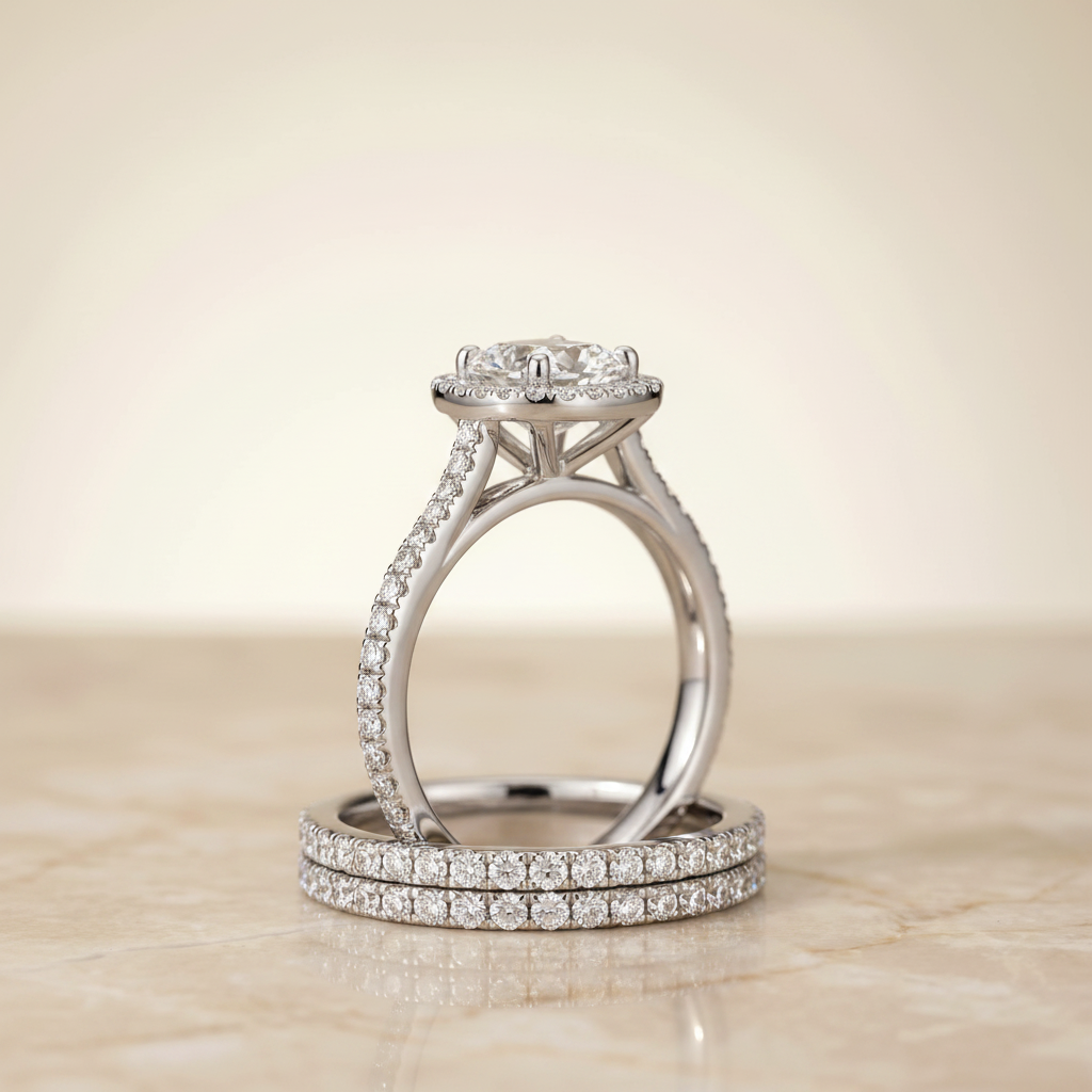 The Sonata Matching Wedding Band, Cushion in 18K White Gold