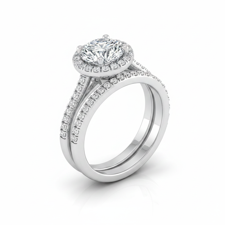 The Sonata Matching Wedding Band, Round in 18K White Gold | RockHer