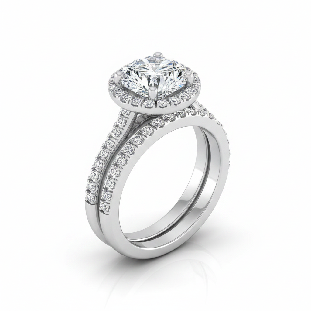 The Sonata Matching Wedding Band, Round in Platinum