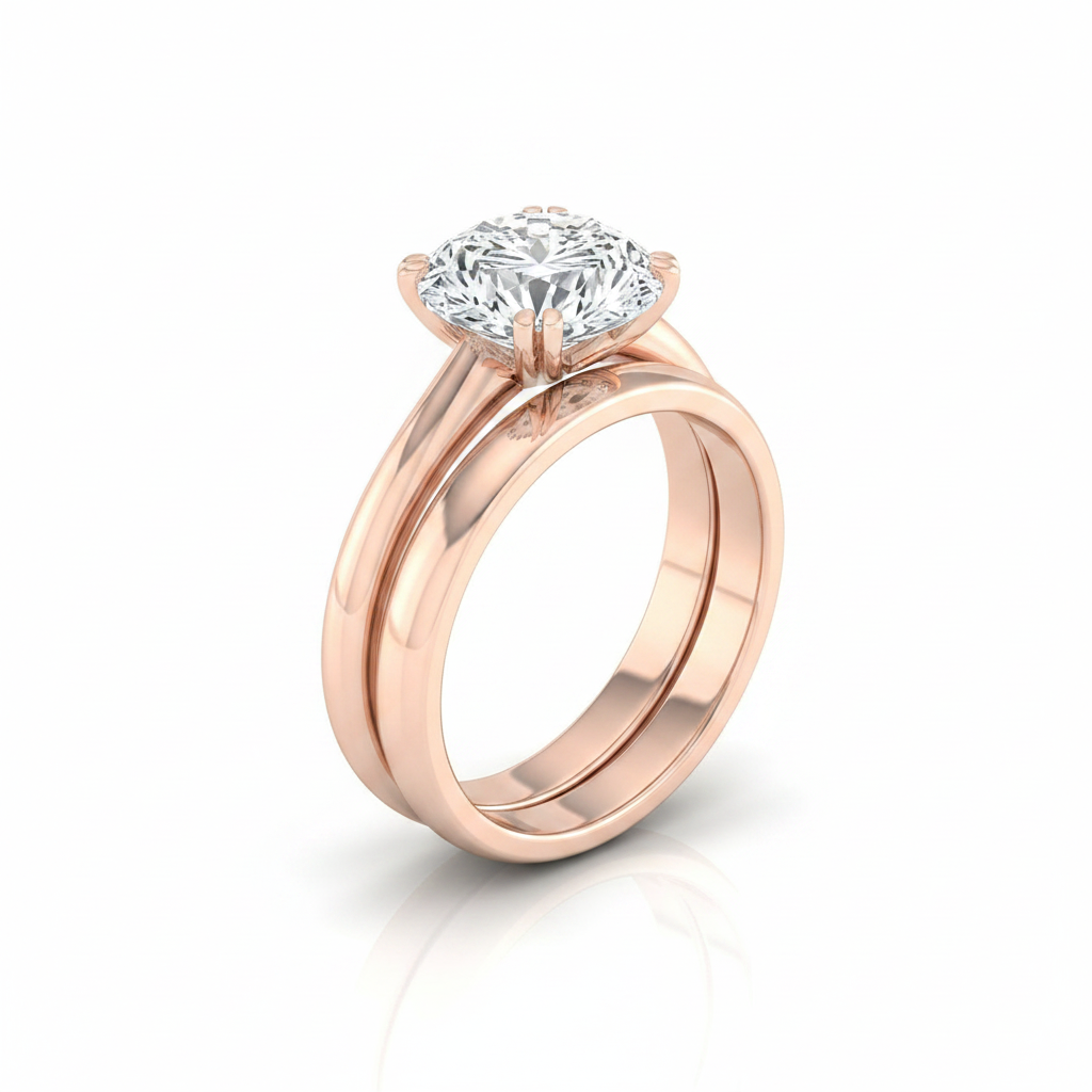 The Spring Matching Wedding Band, Oval in 14K Rose Gold