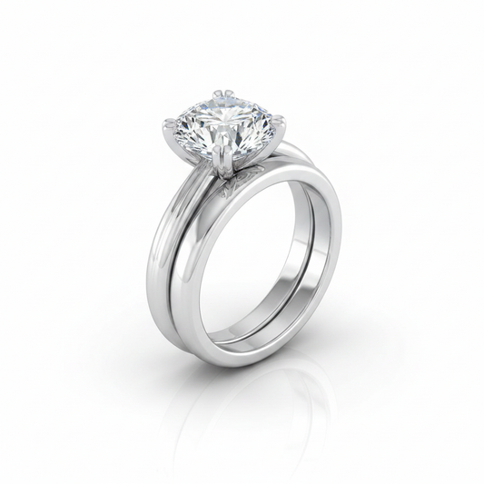 The Spring Matching Wedding Band, Round in Platinum