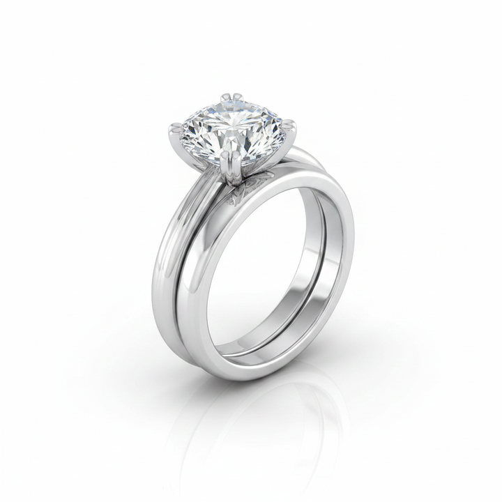 The Spring Matching Wedding Band, Round in Platinum | RockHer