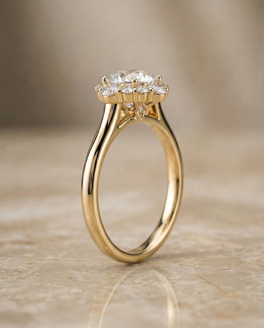 The Tionne Engagement Ring, made to order in our Los Angeles atelier