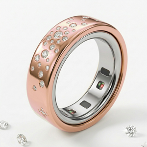 Starburst Diamond Cover for Oura Ring, in 14K Rose Gold | RockHer