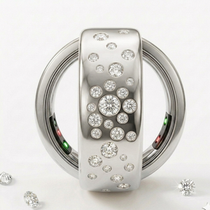 Starburst Diamond Cover for Oura Ring, in 14K White Gold – lifestyle shot | RockHer