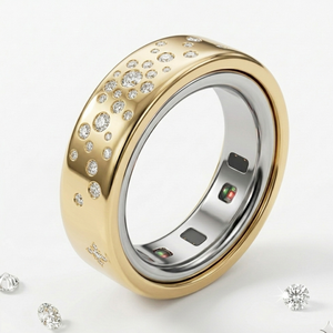 Starburst Diamond Cover for Oura Ring, in 14K Yellow Gold | RockHer