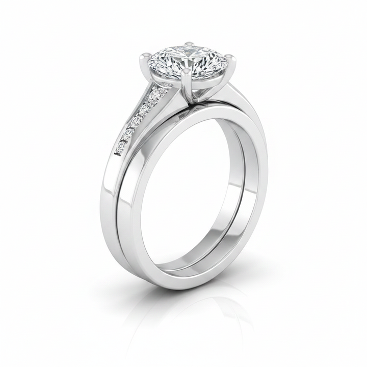 The Stevie Matching Wedding Band, Pear in 18K White Gold | RockHer